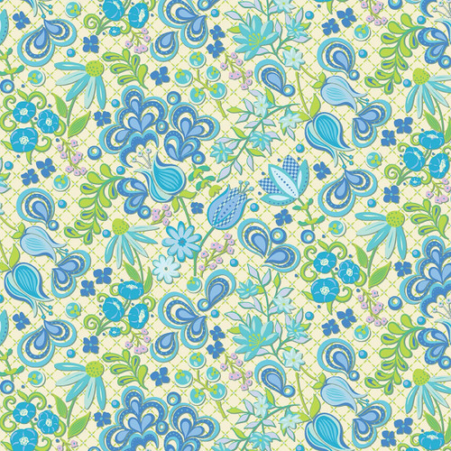 Benartex Fabrics Twilight Serenade  Amanda Murphy Feature Aqua Blue