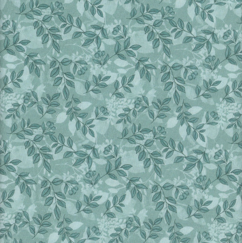 Benartex Fabrics Montgomery Mountain Charm  Belle Brunner Mountain Foliage Teal Blue