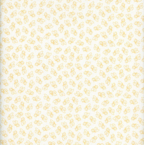 Benartex Fabrics Montgomery Mountain Charm  Belle Brunner Flutter By White Maize Yellow