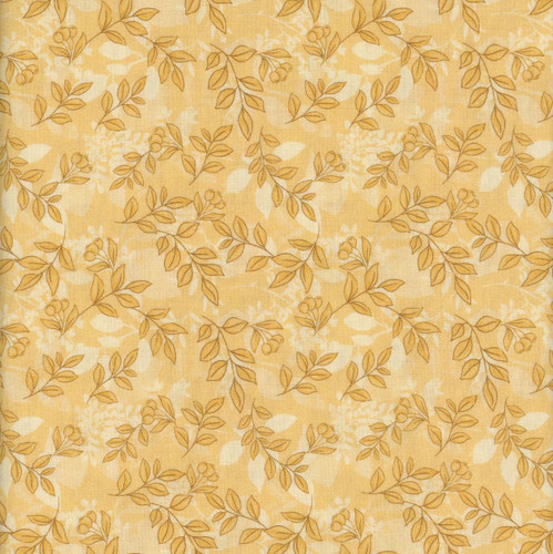 Benartex Fabrics Montgomery Mountain Charm  Belle Brunner Mountain Foliage Maize Yellow