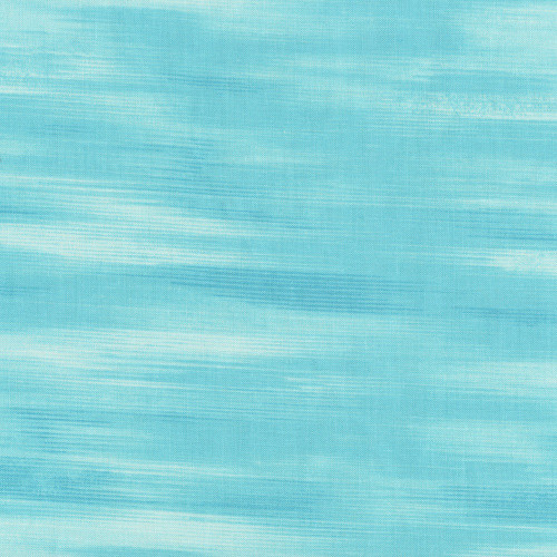 Fabric Editions Impressionist Brushstrokes Texture Light Turquoise Blue