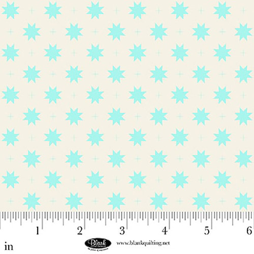 Blank Quilting Fabrics The Bright Side Jessica Dayon White Eight Point Star and Check