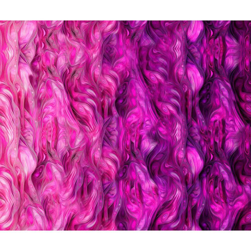 Quilting Treasures Fabrics Horizons Ombre Texture Dan Morris, vibrant pink and purple ombre textile with a flowing, swirling textured pattern.