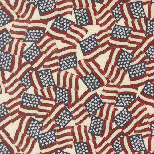 Moda Fabrics America 250 Years Deb Strain Waving Flags Americana Multi