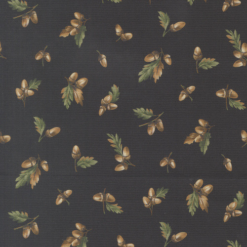 Moda Fabrics Wild Blue Yonder Moda Acorn Landscape Nature Black