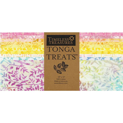 Timeless Treasures Fabrics Blossom Tonga Batiks 42 Ten Inch Squares