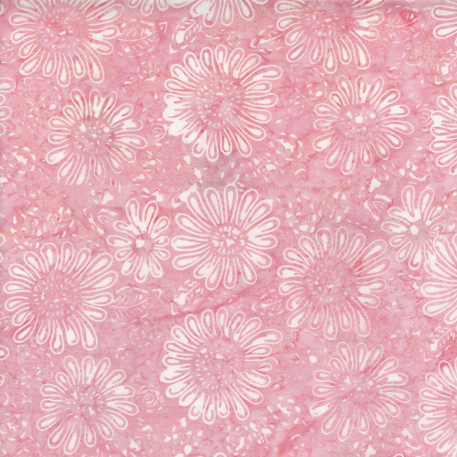 Timeless Treasures Fabrics Blossom Tonga Batiks Pink Hippie Daisy Flowers