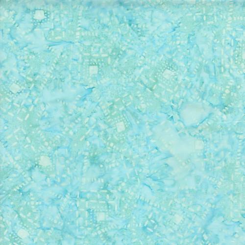 Timeless Treasures Fabrics Blossom Tonga Batiks Aqua Green Blue Geometric