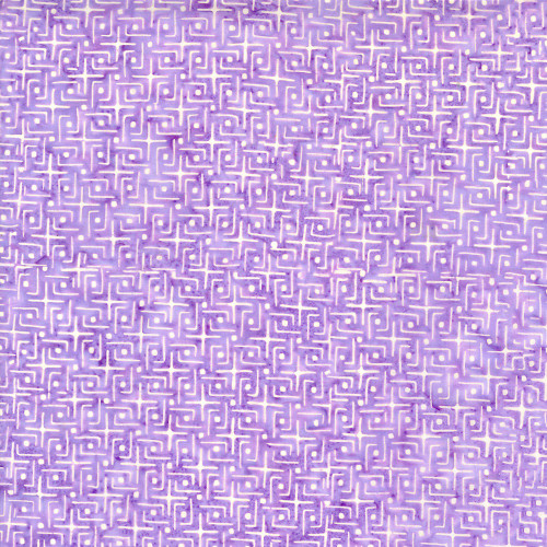 Timeless Treasures Fabrics Blossom Tonga Batiks Orchid Purple Geo Weave