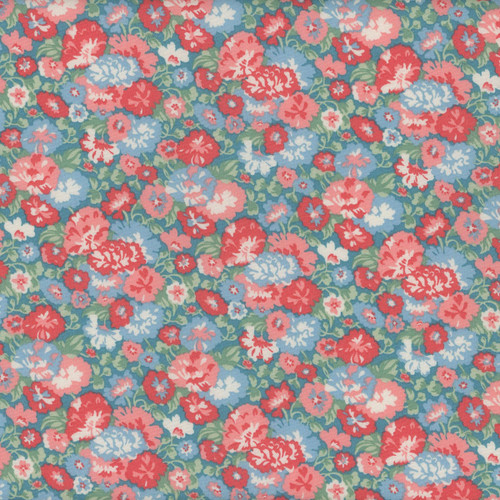 Riley Blake Fabrics Liberty Fabrics Palace Gardens Buckingham Blooms Pink Teal Blue Red C