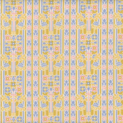 Riley Blake Fabrics Liberty Fabrics Palace Gardens Stately Gardens Nouveau Pink Grey Yellow B