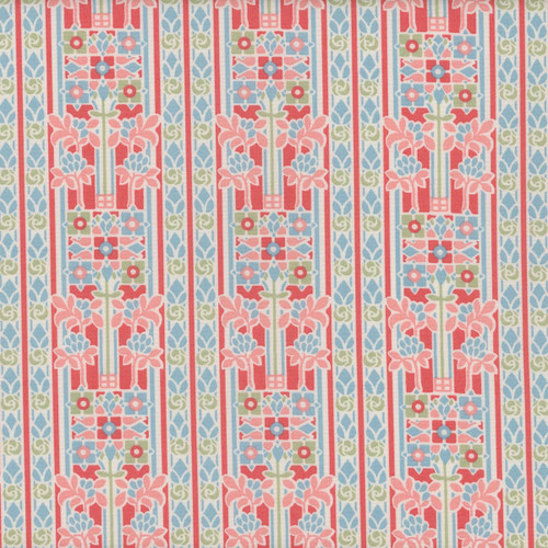 Riley Blake Fabrics Liberty Fabrics Palace Gardens Stately Gardens Nouveau Pink Blue Rouge C