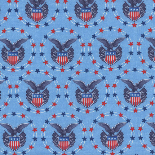 Windham Fabrics American Tribute Whistler Studios Mighty Eagle Lt Blue