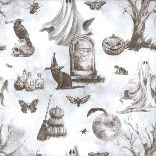 Windham Fabrics Happy Haunting Leslie Trimbach Toil and Trouble Mist