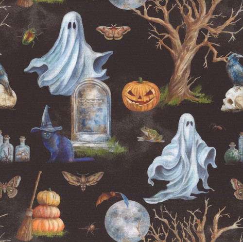 Windham Fabrics Happy Haunting Leslie Trimbach Toil and Trouble Night