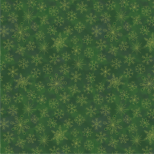 Windham Fabrics Jolly Collage Laura Heine Snowfall Emerald