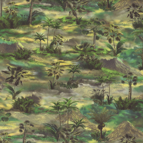 Windham Fabrics Prehistoric Paradise Whistler Studios Tropical Forest Lush Greens