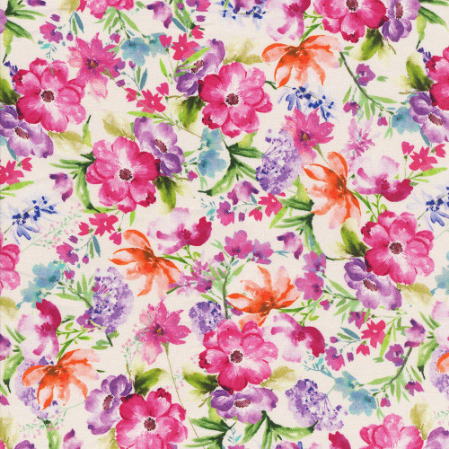 Windham Fabrics Serafina Whistler Studios Cheerful Blooms White