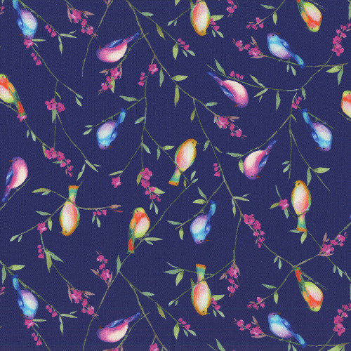 Windham Fabrics Serafina Whistler Studios Festive Flock Indigo
