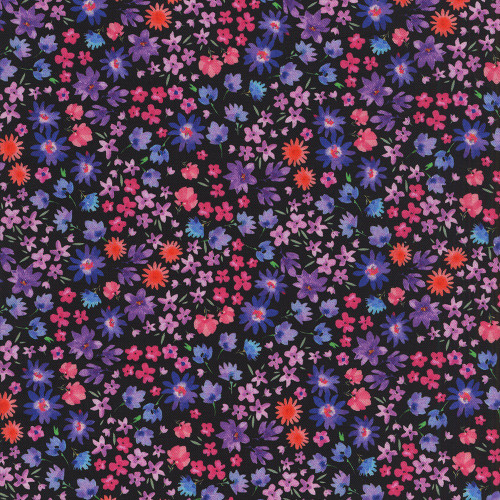 Windham Fabrics Serafina Whistler Studios Sparkle Black Pink