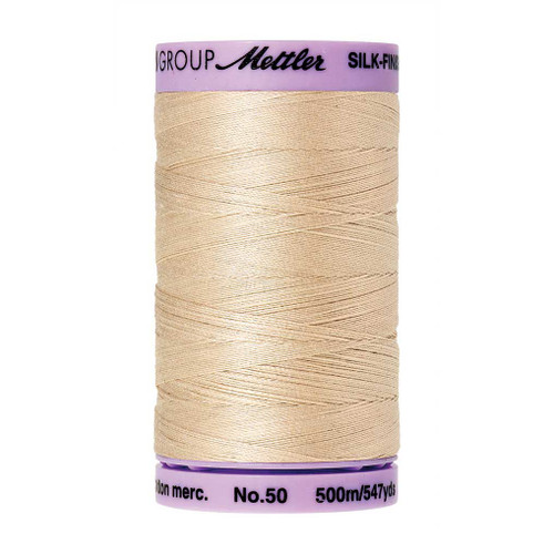 Mettler 50 Weight Silk Finish Cotton Thread  547 yards Eggshell