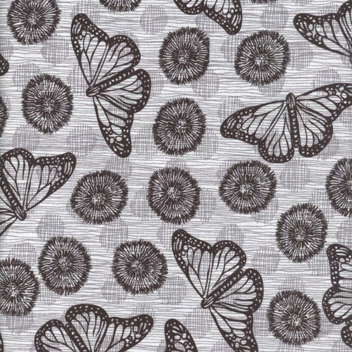 Windham Fabrics Winding Road Natalie Barnes Flight White Black