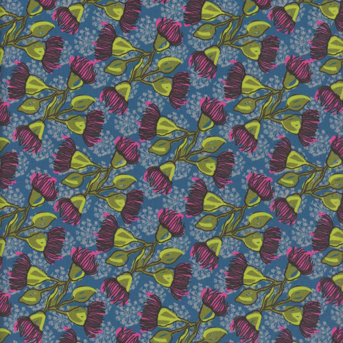 Windham Fabrics Winding Road Natalie Barnes Eucalyptus Teal
