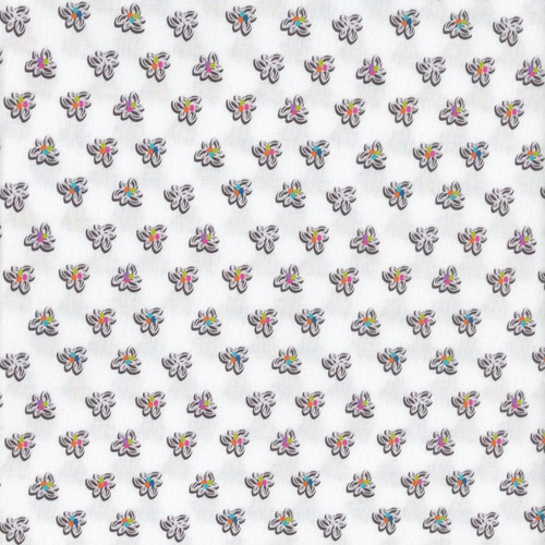 Windham Fabrics Winding Road Natalie Barnes Pinwheel White Grey