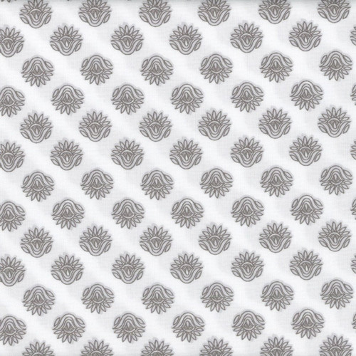 Windham Fabrics Winding Road Natalie Barnes Lotus White Grey