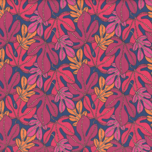 Windham Fabrics Sunshine Sally Kelly Monstera Indigo