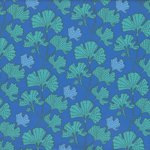 Windham Fabrics Sunshine Sally Kelly Ginkgo Cerulean