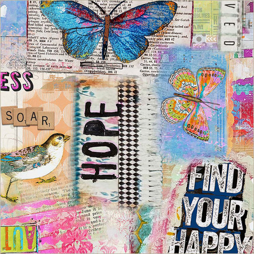 Windham Fabrics Canvas & Co. Light Cotton Canvas Jennifer Lambein Find Your Happy Multi