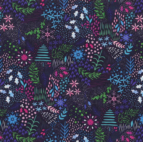 Dear Stella Fabrics Northern Skies Flora Multi