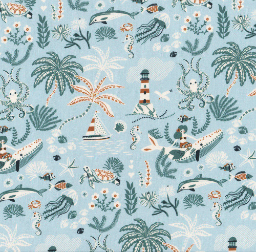 Dear Stella Fabrics Shell We Dance? Feeling Nauti Skylight