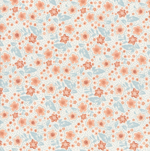 Dear Stella Fabrics Shell We Dance? In Bloom White