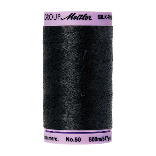 Mettler 50 Weight Silk Finish Cotton Thread  547 yards Black