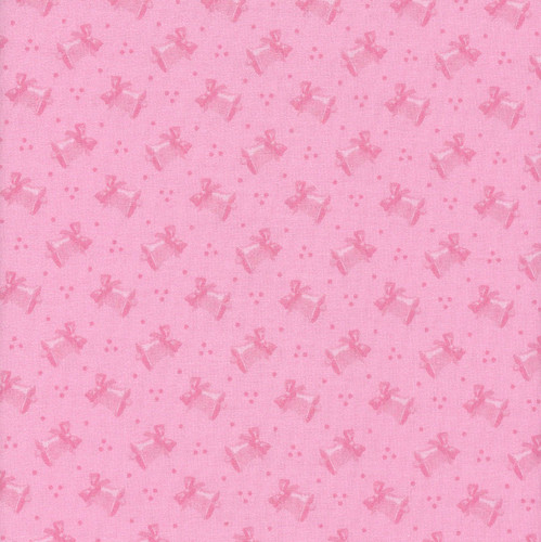 Dear Stella Fabrics Catmas Carols Silver Bells Carnation