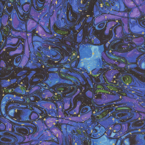 Timeless Treasures Fabrics Evening Glow Butterfly Marble Metallic Black
