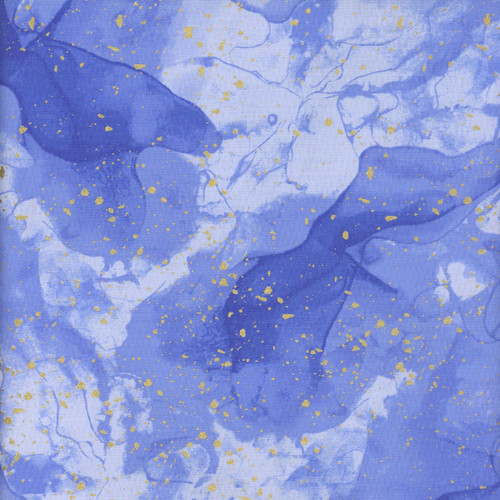 Timeless Treasures Fabrics Evening Glow Water Paint Texture Blue
