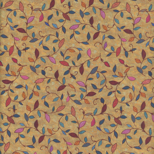 Timeless Treasures Fabrics Wit & Wisdom Leaf Vines Tan