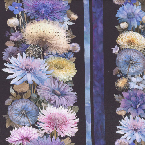 Timeless Treasures Fabrics Mystic Meadow Mystic Meadow 11 Inch Repeating Stripe Purple