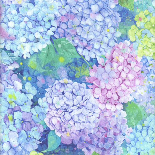 Timeless Treasures Fabrics Hydrangea Dream Hydrangea Floral Multi