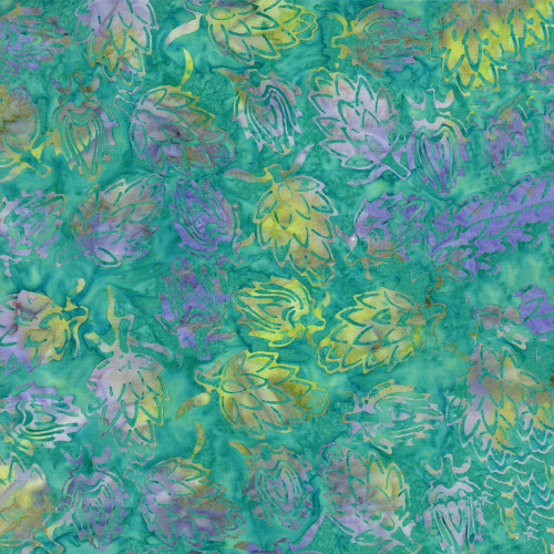Timeless Treasures Fabrics Tonga Batiks Mermaid Artichoke Mint