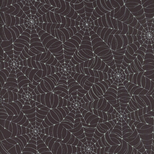 Timeless Treasures Fabrics Feline Spooky, Fright Night Spider Webs Black