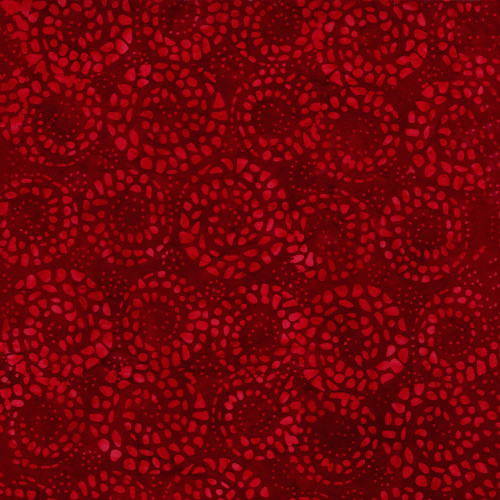 Timeless Treasures Fabrics Tonga Batiks Poinsettia Swirl Wood Cut Scarlet Red