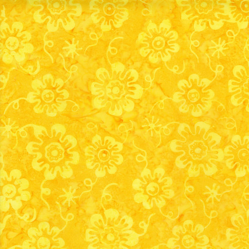 Timeless Treasures Fabrics Tonga Batiks Fandango Floating Flowers Sun