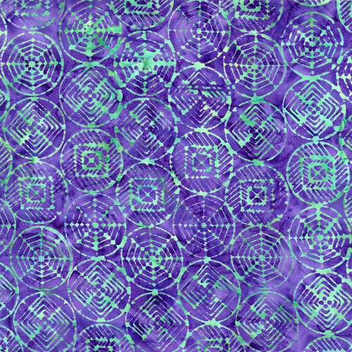 Timeless Treasures Fabrics Tonga Batiks Raven Halloween Dream Web Phantom Purple