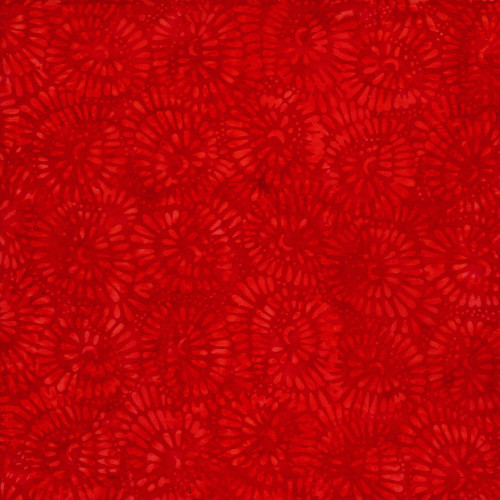 Timeless Treasures Fabrics Tonga Batiks Fandango Bead Flowers Red