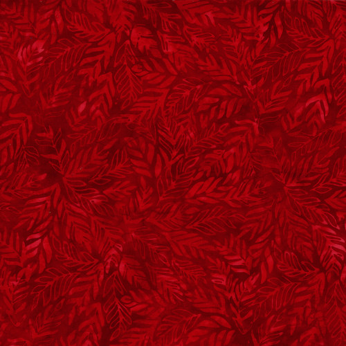 Timeless Treasures Fabrics Tonga Batiks Poinsettia Sunprint Leaf Red