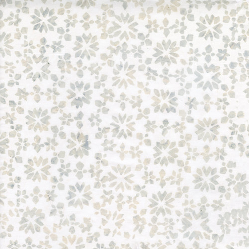 Timeless Treasures Fabrics Tonga Batiks Poinsettia Tropic Buds Polar White Grey